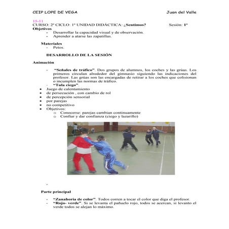 Sesiones 2º4ª unidad los sentidos