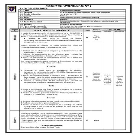 Sesiones comunicación 1 a b