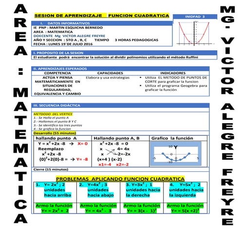 Sesion funcion cuadrtaica