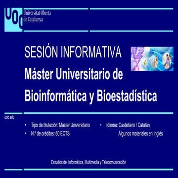 Máster Bioinformática y Bioestadística UOC-UB