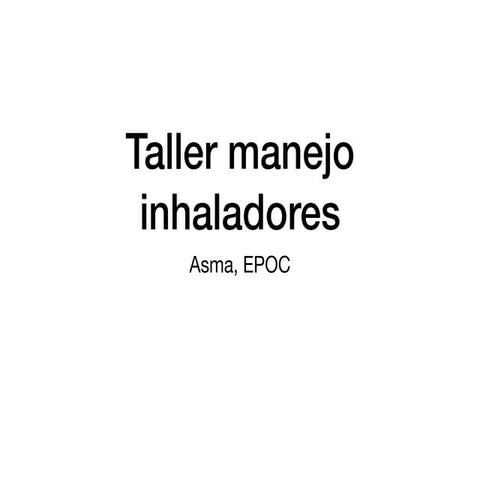 Taller manejo de inhaladores
