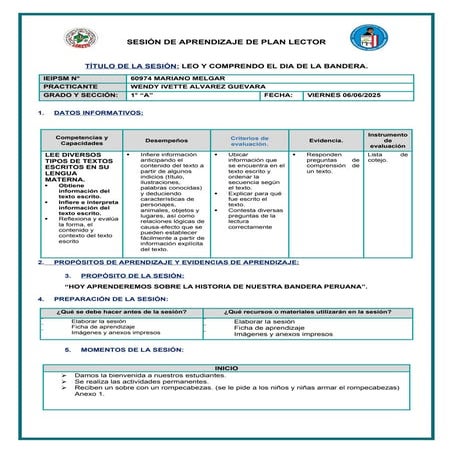 Ficha por el dia de la bandera ps | PDF