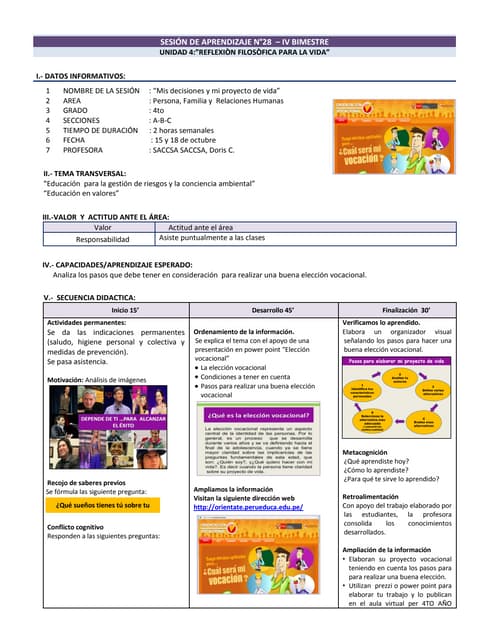 Sesion proyecto vocacional