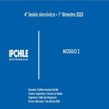 Sesion sincronica 4 ipchile taller de integracion