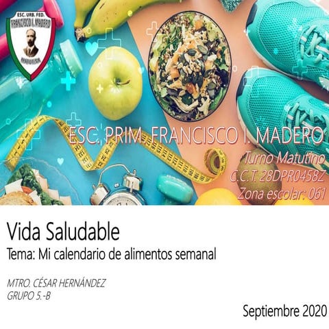 Sesión virtual 1. Calendario de alimentos