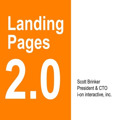 Landing Pages 2.0 Presentation at Search Engine Strategies San Jose