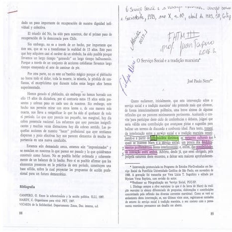 O Serviço Social e a tradição Marxista - José Paulo Netto