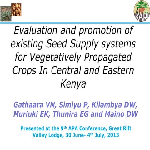 Sess7 7 gathaara - evaluation and promotion of existing seed supply systems f...