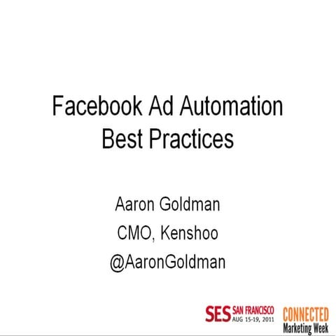 Facebook Advertising Best Practices
