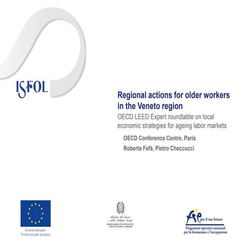 Regional actions for older workers  in the Veneto region