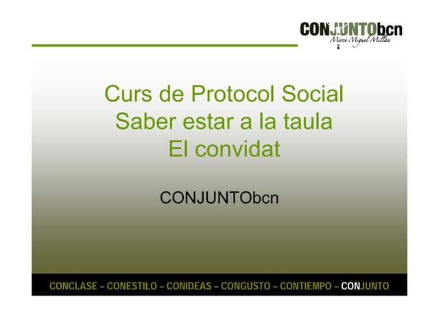 convidat saber estar a la taula