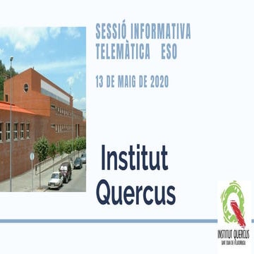 Sessió informativa 13 Maig portes obertes
