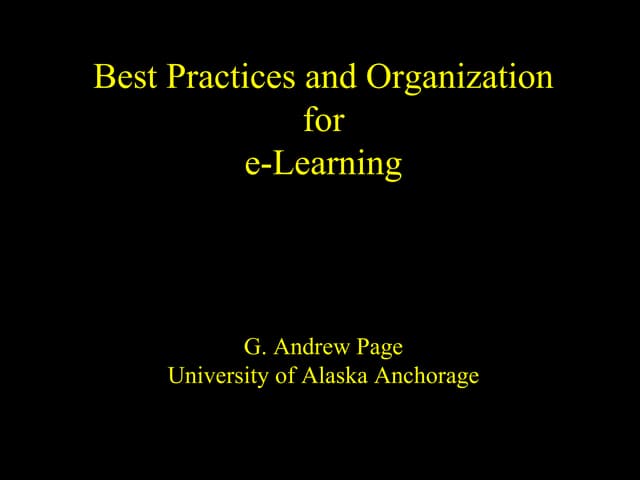 Session 1 e-Learning
