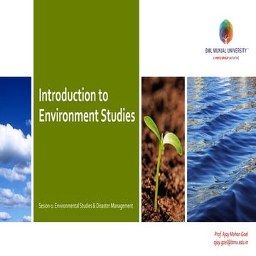 Session 1 - introduction to Environment Studies