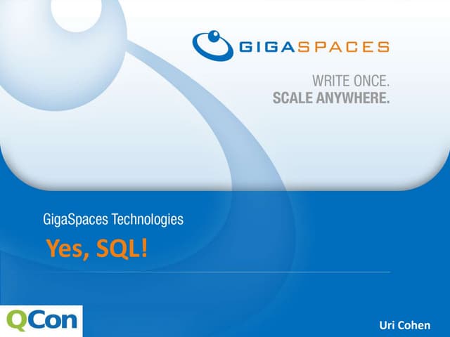 Yes, Sql!