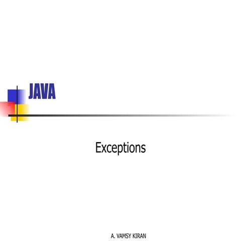 exception handling in java | PPT