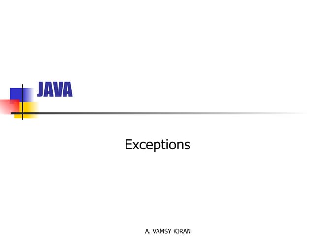 exception handling in java 