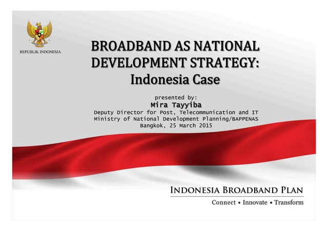 Indonesia Broadband Plan