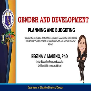 Deped Guidelines on the Preparation of GAD plans | PPTX