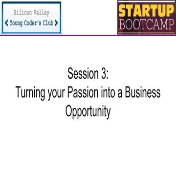 Startup Bootcamp - Session 3