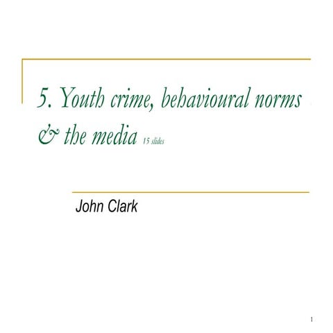 Session 5  youth crime  the media.2016