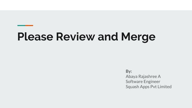 Please review and merge