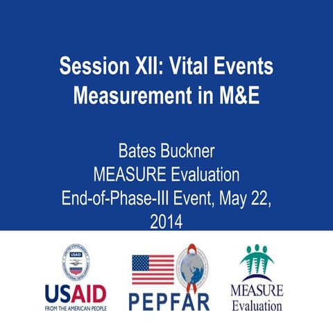 Vital Events Measurement in M&E