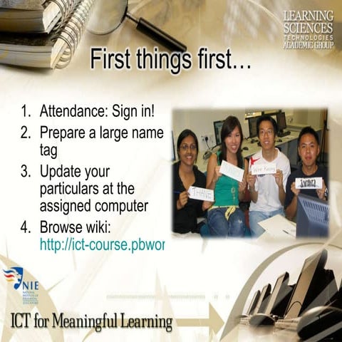 Session 1: ICT & Meaningful Learning