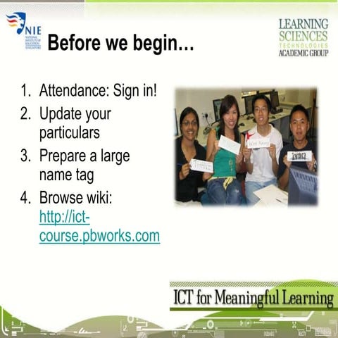 ICT for Meaningful Learnin - Session01a