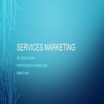 Session 01 services marketing