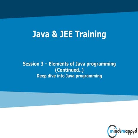 Session 03 - Elements of Java Language | PPT