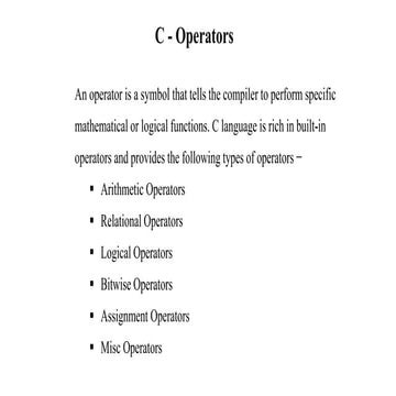 Session03 operators | PPT