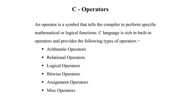 Session03 operators