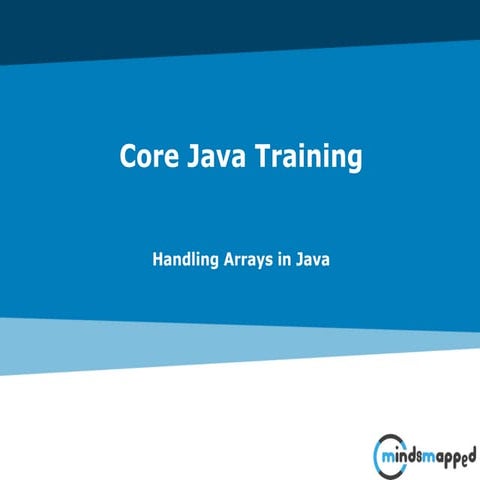 Arrays in Java | PPSX
