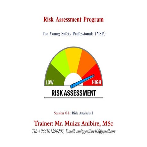 Session 04_Risk Assessment Program for YSP_Risk Analysis I