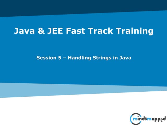 Session 05 - Strings in Java
