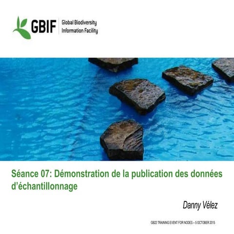 Séance 07. Démonstration de la publication des données d'échantillonnage. For...