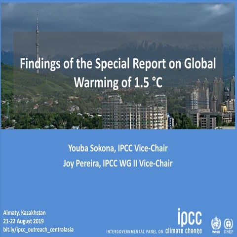 Academia - SESSION 1: Findings of the Special Report on Global Warming of 1.5 °C
