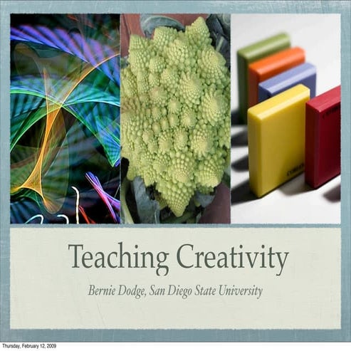 Teaching Creative Problem Solving Skills.