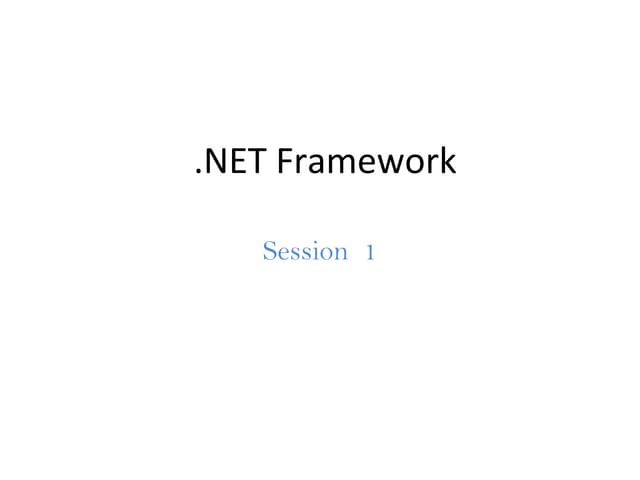 ASP.NET Session 1
