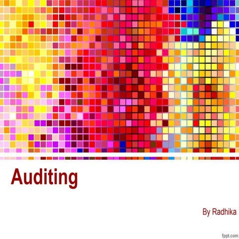 Unit 1 Introduction to Auditing