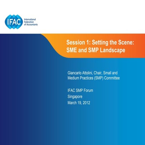 Giancarlo Attolini - Setting the Scene: SME and SMP Landscape 