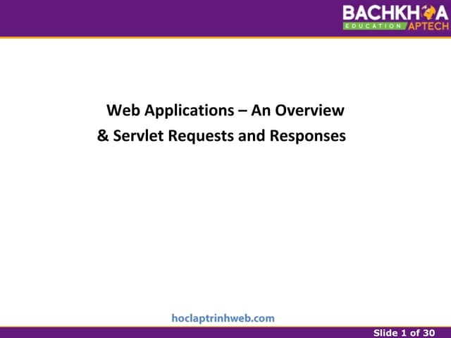 Session 1   introduction servlet - Giáo trình Bách Khoa Aptech