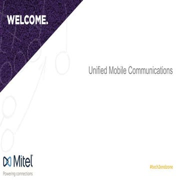 Mobile Unified Communications - Mitel