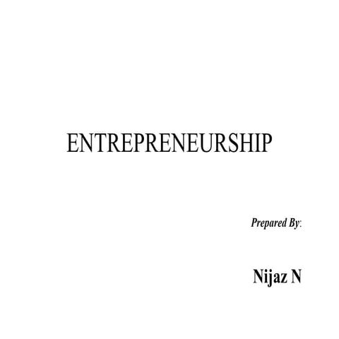 Entrepreneurship
