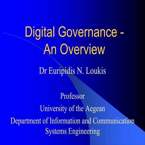 Samos 2020 Summit - Digital Governance Overview