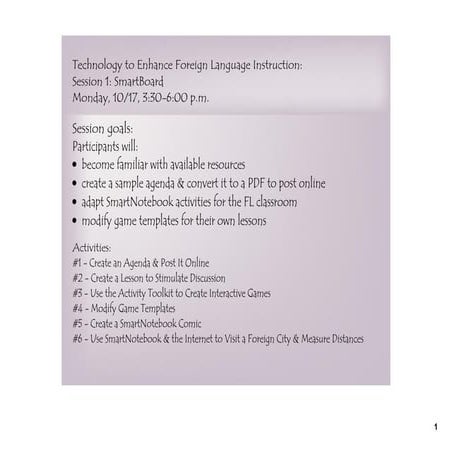 SmartBoard for the Foreign Language Classroom