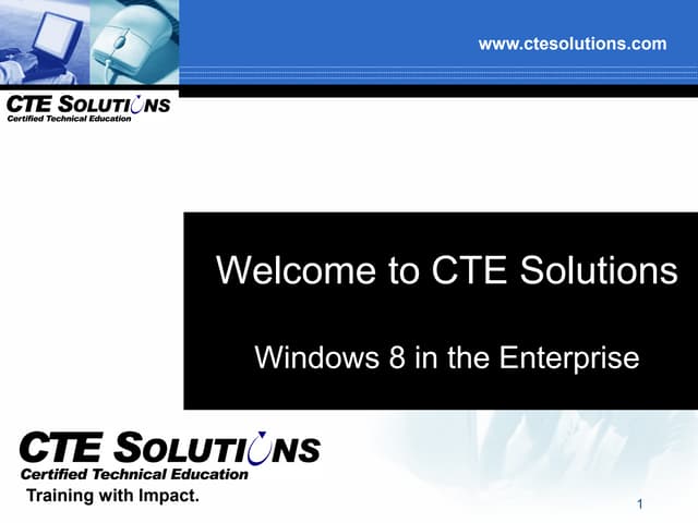 Session 1: Windows 8 with Gerry Tessier