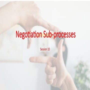 Negotiation subprocess - cognition, emotion, perception
