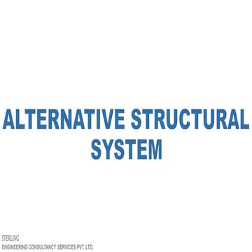 Alternative Structural System - Session 10